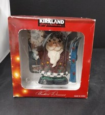 Kirkland Signatures Woodland Santa Claus North Pole Christmas Ornament