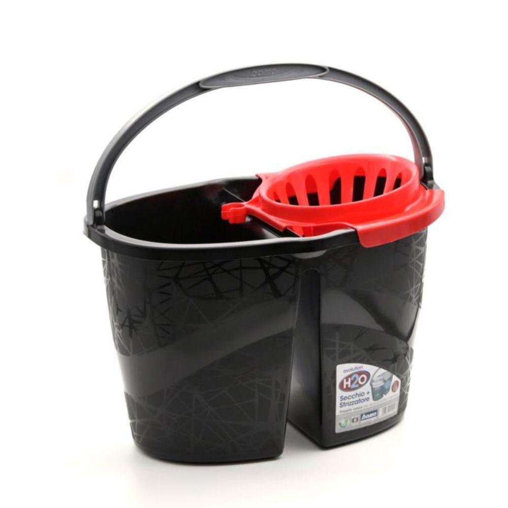 SECCHIO LT18 PLASTICA COLORI ASSORTITI CESTO7STRIZZATORE