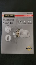 Defiant Brandywine Deadbolt  Keyed Entry Knob Stainless Steel  NO KEYES 