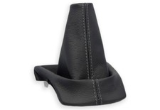 FÜR PEUGEOT 208 SCHALTMANSCHETTE SCHALTSACK NATURLEDER NAHT GRAU