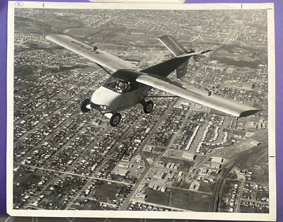 1961 Press Photo The Aerocar during a test flight over Forth Worth in Texas