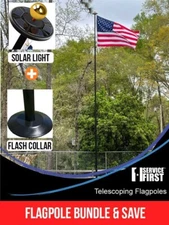 BUNDLE 20' or 25' TELESCOPING "FREEDOM EDITION" (POLE, LIGHT & FLASH COLLAR)