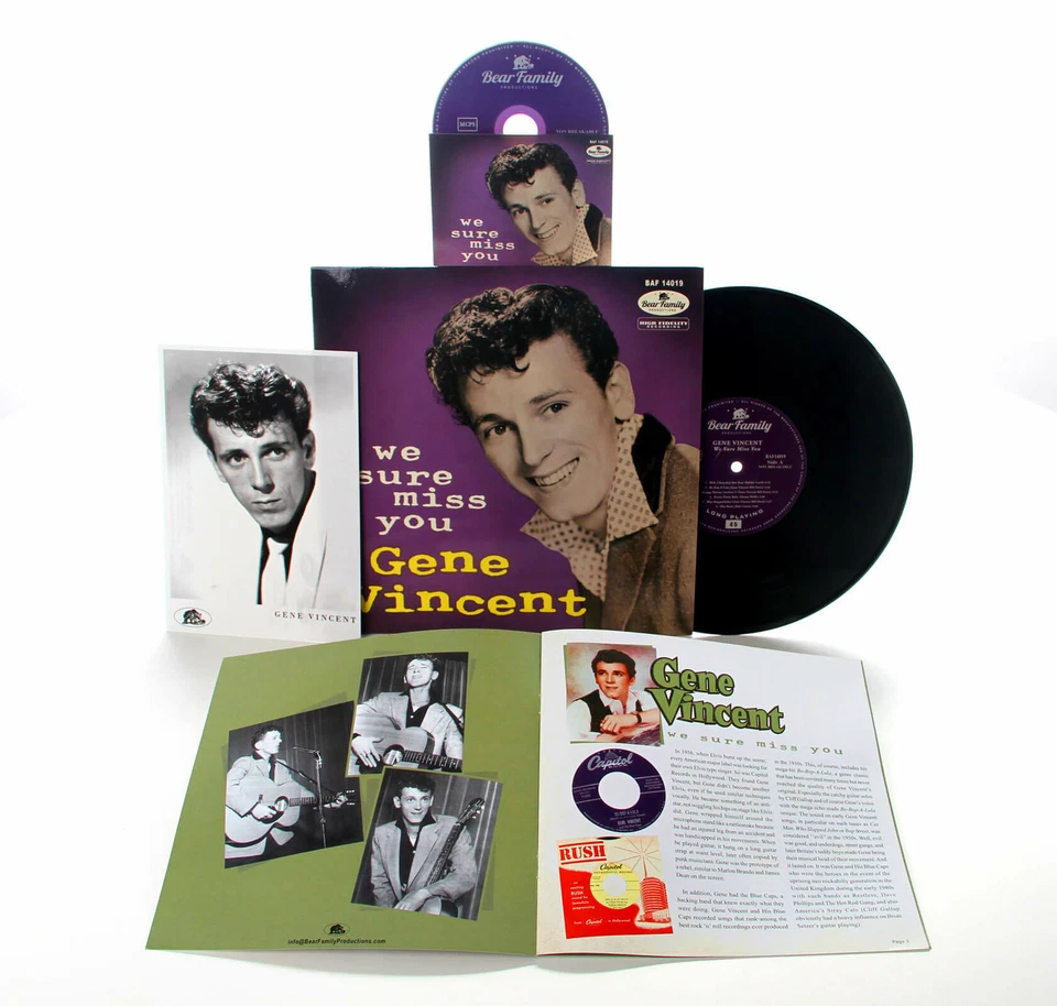 Gene Vincent - We Sure Miss You - Commemorative Album (LP, 10inch & CD, Ltd.)... - Image 2 of 4