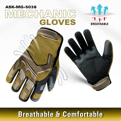 Handschuhe Mechaniker Arbeit Bauarbeiter Sicherheit TPR stoßfest Schutz Nylon Pflicht
