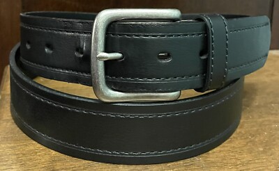 Target Black Faux Leather Belt Sz XL/40-42 Wide GUC