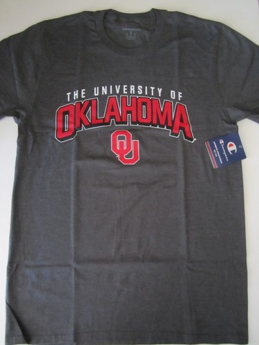 NCAA Oklahoma Sooners Champion T Shirt Medium Gray New NWT