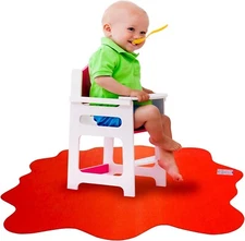 Floortex Red CraftTex Sploshmat 40" x 40" Crafting Protection Mat for Hard Floor