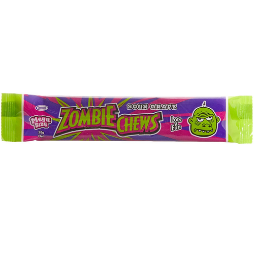 Zombie Chews Assorted Sour Flavours 28g x 60 Halloween Treats Party Favours - Picture 4 of 7