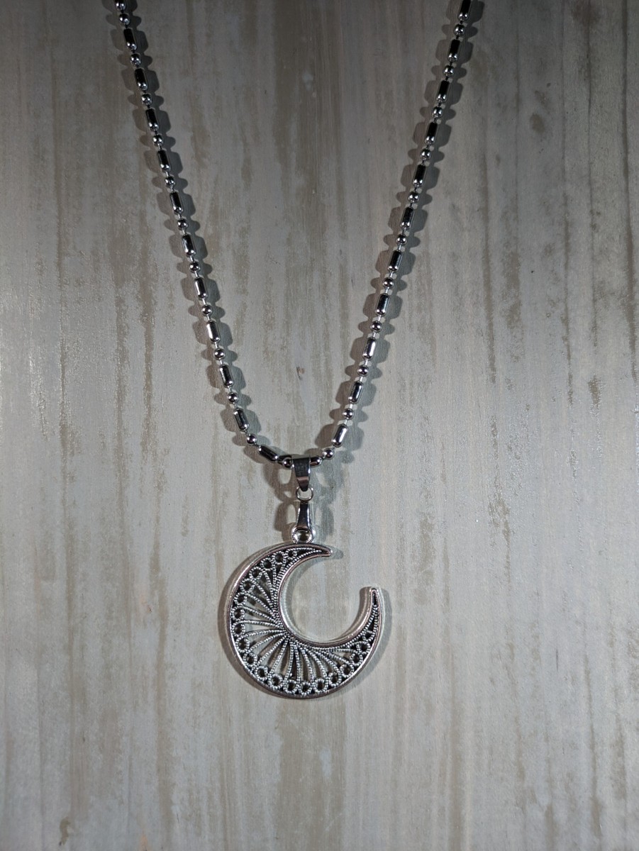 Waxing Crescent New Moon Necklace Jewellery Moon Phase Necklace