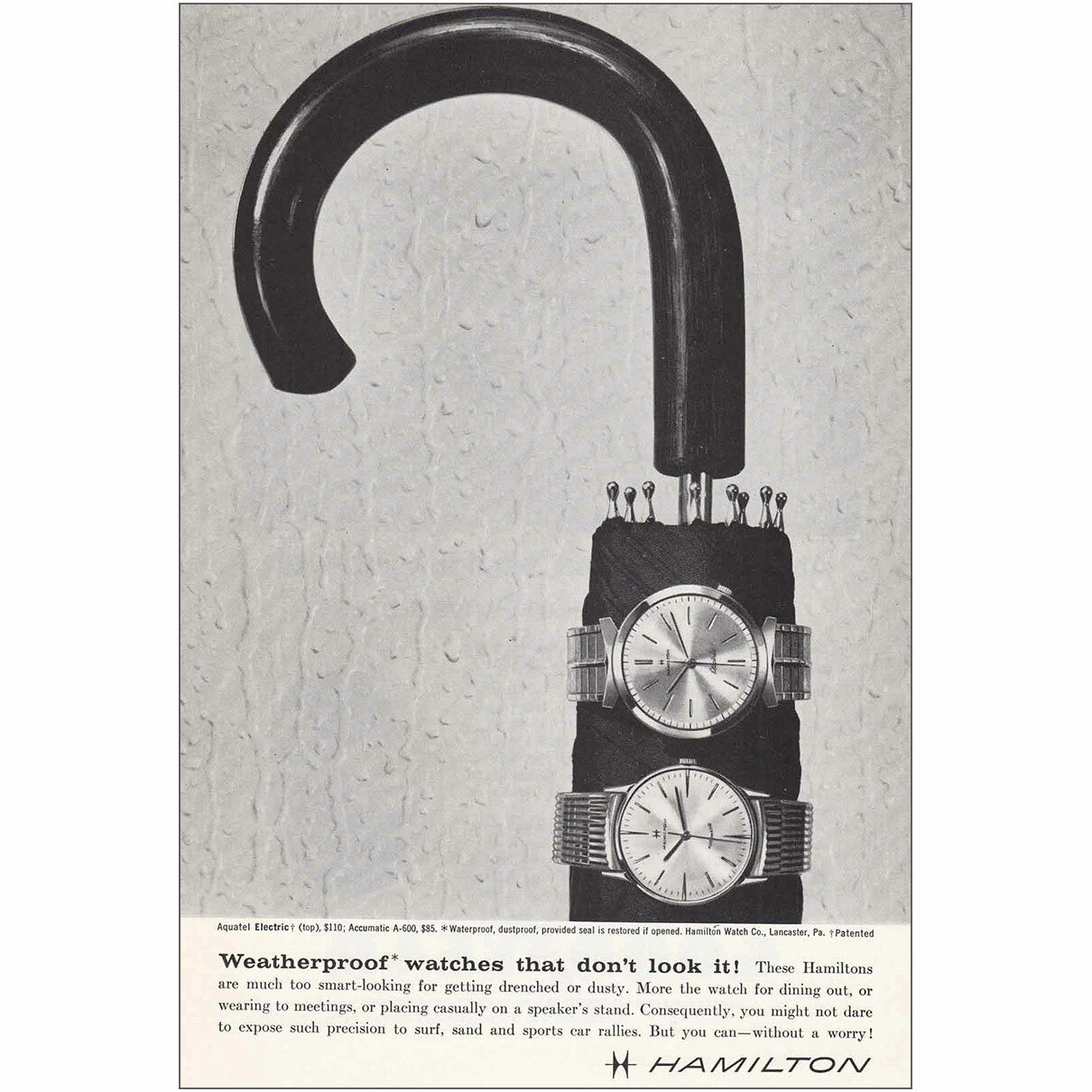 1961 Hamilton Watches Weatherproof Vintage Print Ad eBay