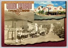 Postcard  Golden Colorado Then & Now Foss Drugs Photos Sanborn & Ron Ruhoff