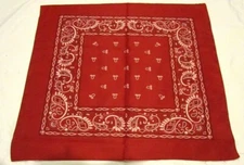 100% cOTTON Red Paisley Bandanna Face Mask,Head Wrap,Scarf,Wristband-New!