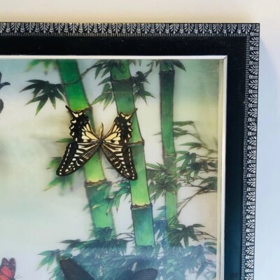 old sea＊MIYABI × antique butterfly Vintage Origami Butterfly 3D Shadow Box, Made In Japan | eBay