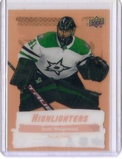 2022-23 Upper Deck Series 2 Scott Wedgewood Highlighters Orange Insert Card