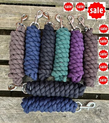 BLEISEILE DARK MIX 5er Pack Baumwolle Pferd & Ponyseile silber Trigger Clip - Bild 1 von 2