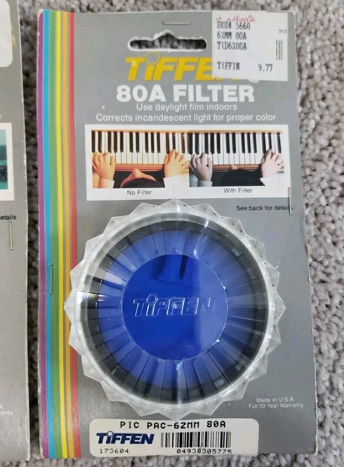 TIFFEN Circular Polarizing Filter, Haze 1 Filter, 80A Filter, & ND .6 Filter - Image 3 of 4