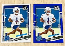 2023 Donruss Rated Rookie Blue Press Proof Josh Downs RC Colts #345 Color Match!
