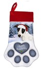 Christmas Stocking - Black and White Whippet