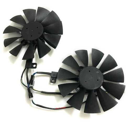 2pcs VGA Fan GTX 1070/1060 graphics card fan for asus dual GTX1060 GTX1070  4Pin - Picture 3 of 3