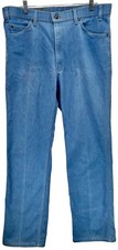 Vintage Levis Jeans Men's W38 X L30 Light Blue Action Jeans Made In USA