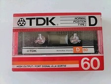 TDK D60 1986 TYPE I BLANK CASSETTE TAPE  1 SEALED D 60 Japan