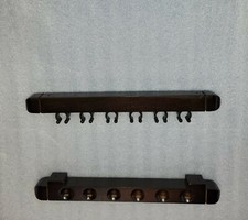 Wooden 6 Spot Wall Mounted Cue Rack Espresso 