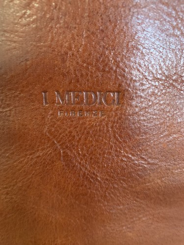 I Medici Firenze Leather Brown Hobo Shoulder Bag Boho Purse Straps Italy - Picture 5 of 12