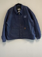 Carhartt 378-20 Navy Blue Quilted Nylon Lined Work Jacket 3XL