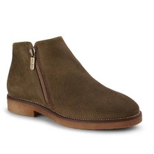 Italeau Waterproof Italian Suede Foliana Booties Moss Green Size 10.5 US  41 EU