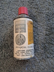 Vintage Martin Senour Paints Provincial Clear Coat Spray Paint Can