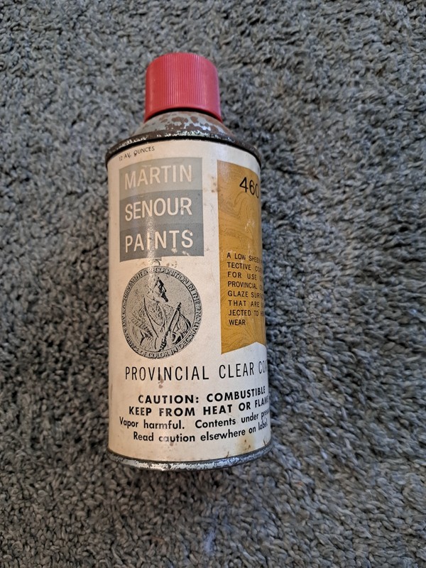 Vintage Martin Senour Paints Provincial Clear Coat Spray Paint Can