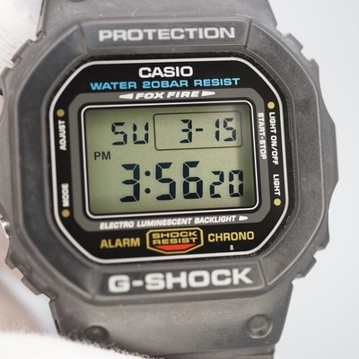 CASIO G-SHOCK DW-5600E Black Resin Digital Watch New Battery Japan Very Good