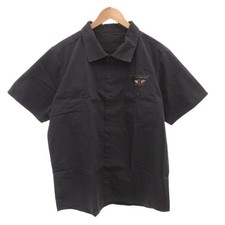 Camicia da lavoro manica corta toppa moto ricamo logo stampa XL grigio/FF uomo