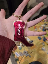 Idaho Red Boot Keychain