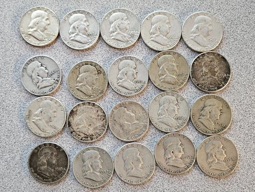 20 Ben Franklin Half Dollars