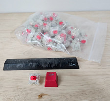 Cherry MX Silent Red switches 75 pcs - plus 2 HyperX keycaps