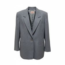 Vintage Pendleton Virgin Wool Blazer Blue-Gray Women s Size 12