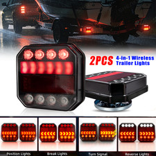 100FT Wireless Magnetic Trailer Lights Rechargeable LED TailLight Kit Waterproof