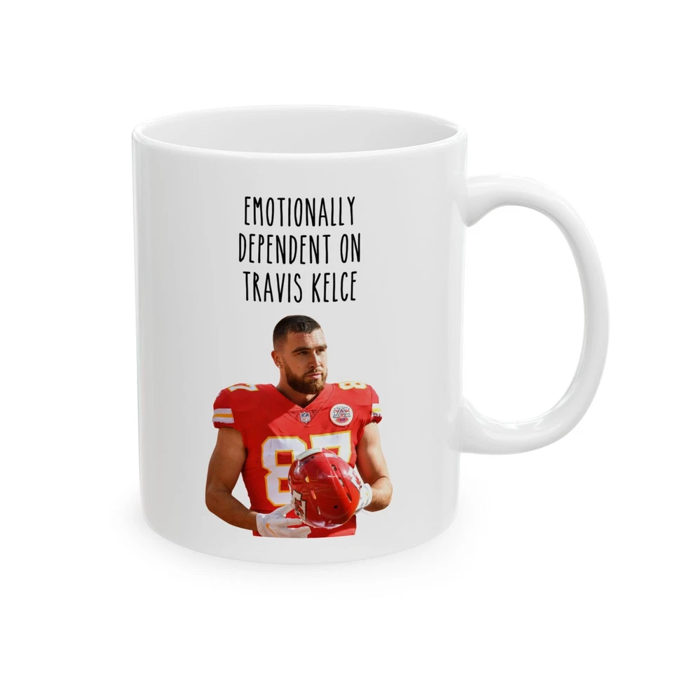 URBANSIPS CREATIONS Funny Travis Kelce Mug (11oz, 15oz), Kansas City Chiefs Football Fan Gear