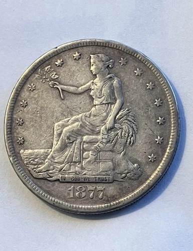 1877 Silver Trade Dollar Coin