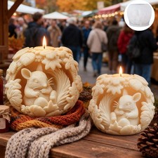 3D Candle Mold Silicone Soap Mold DIY Handmade Craft Silicone Wax Mould F4U2