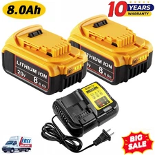 HOT For DeWalt 20 Volt Max XR 8.0AH Pack Lithium Ion Battery DCB206-2 DCB200-2
