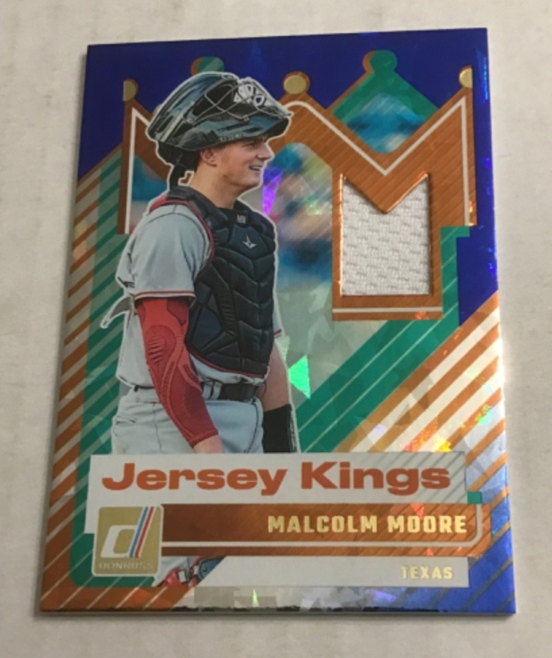 2025 Panini Donruss - Jersey Kings Malcolm Moore #JK-MM Orange Ice (MEM, RC)