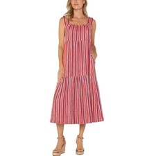 Liverpool Los Angeles Maxi Dress Womens XS Multi Stripe Boho