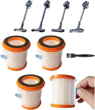 4pack Filters Compatible with Voweek VW VC08 Cordless Vacuum Washable Vacuum