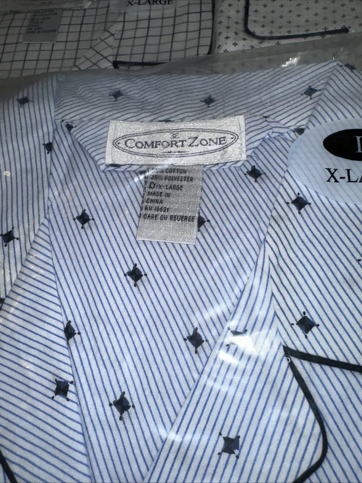 Lote de 3 conjuntos de pijama de hombre Comfort Zone manga larga/pierna larga talla X-grande Foto 3 de 4