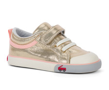 See Kai Run Kristin Gold Shimmer Sneakers Girls FULL SIZE