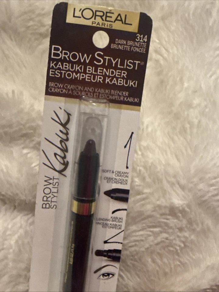 Loreal Brow Stylist Kabuki Blender Brow Crayon 314 Dark Brunette L'Oreal Stick - Image 2 of 4