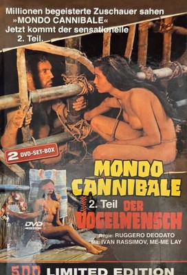 Mondo Cannibale 2. Teil Der Vogelmensch Große Hartbox 2 DVD Set. Neuwertig