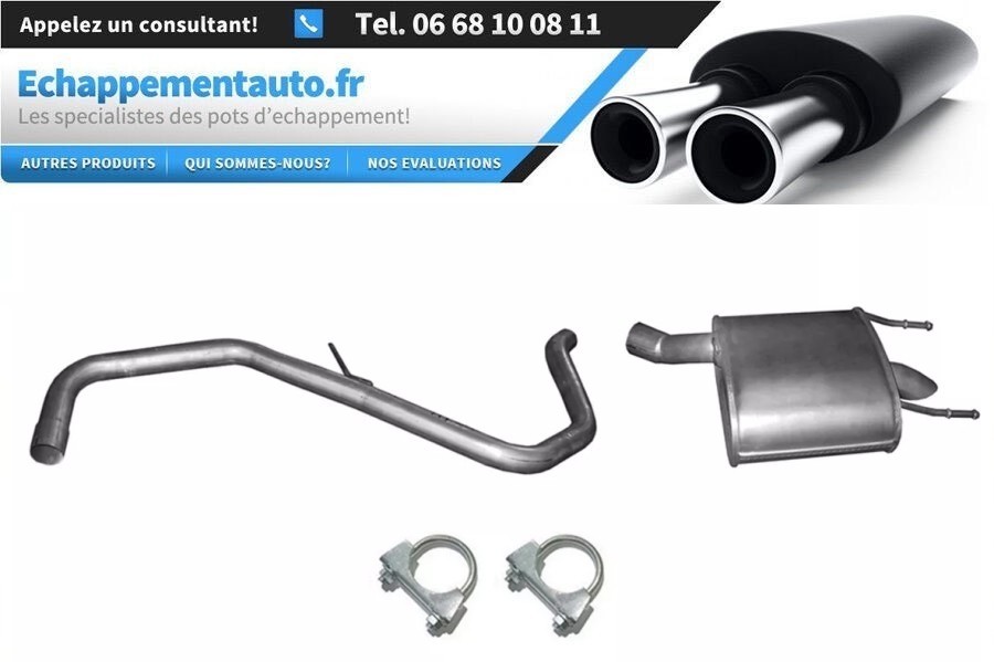 Échappement Chevrolet Malibu 2.0 CDTi arrière anti-bruit avec kit complet